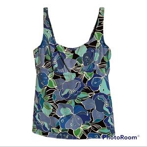 LANDS END TANKINI UNDERWIRE SIZE 10